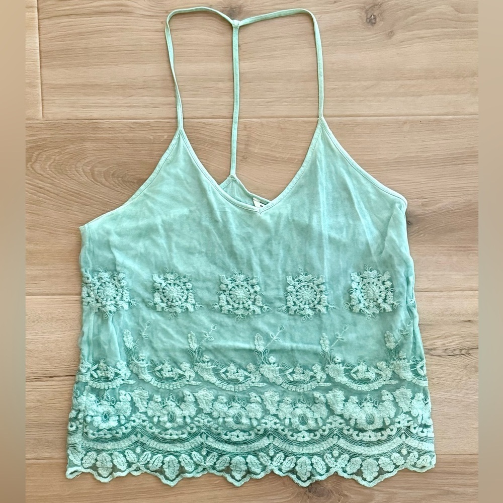 Forever21 Seafoam Green Top Size M
